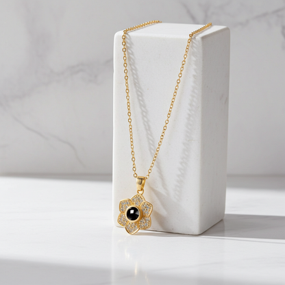 PX31 - Blooming Memory Projection Necklace – Eternal Flower Design