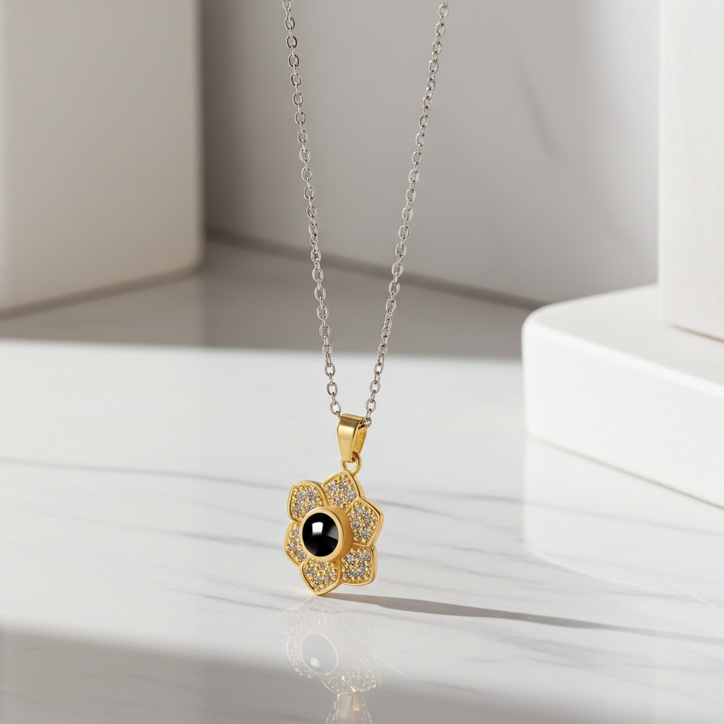 PX31 - Blooming Memory Projection Necklace – Eternal Flower Design