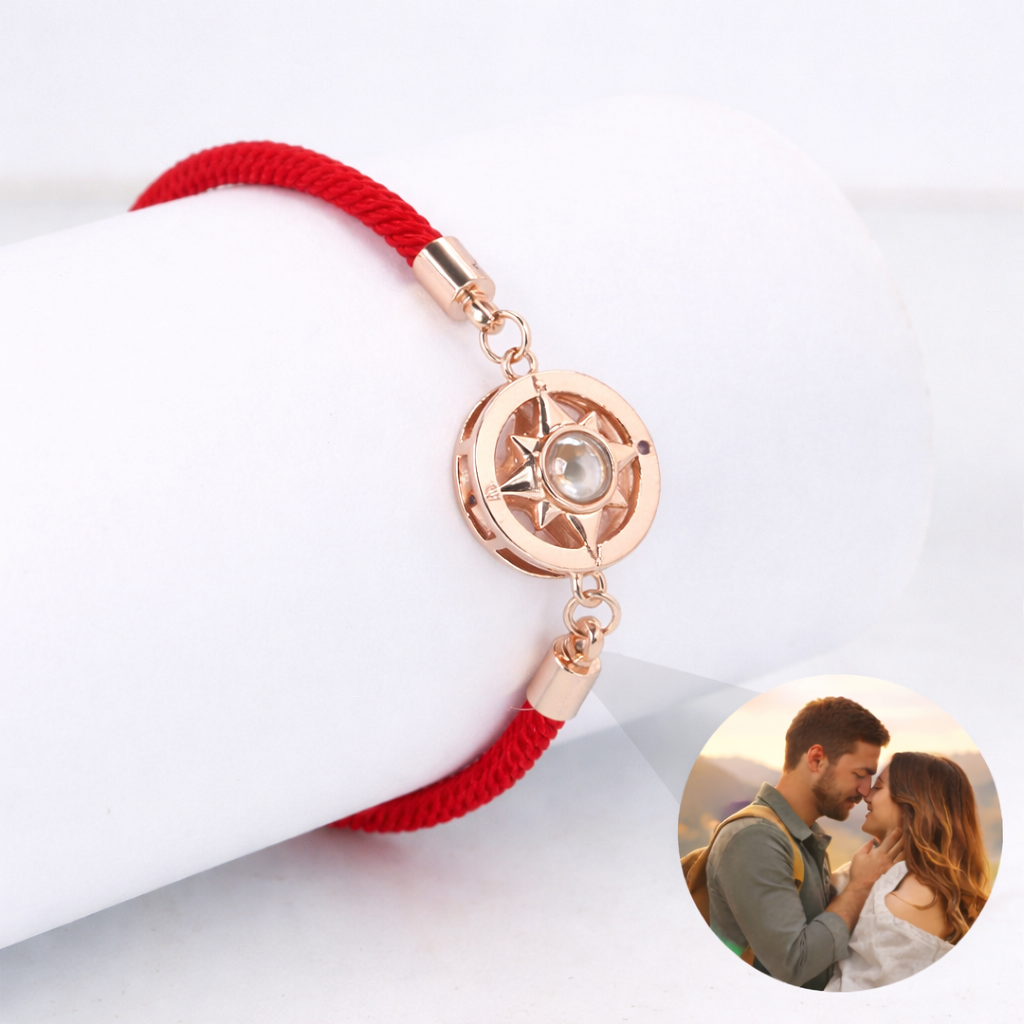 PS25 - Personalized Photo Projection Compass Bracelet