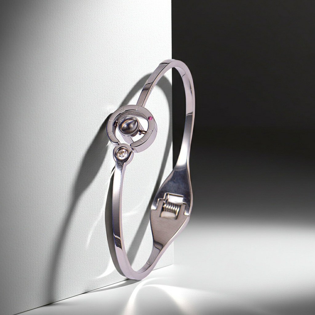 PS58 - Adjustable Photo Projection Bangle Bracelet