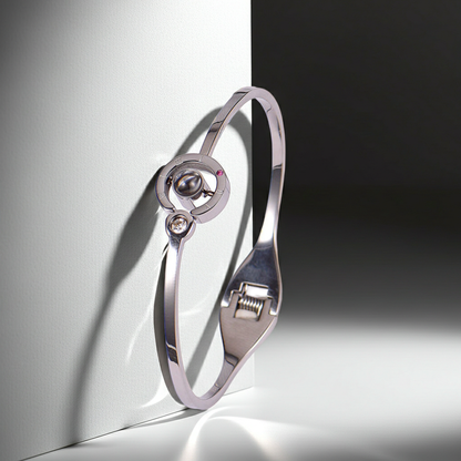 PS58 - Adjustable Photo Projection Bangle Bracelet