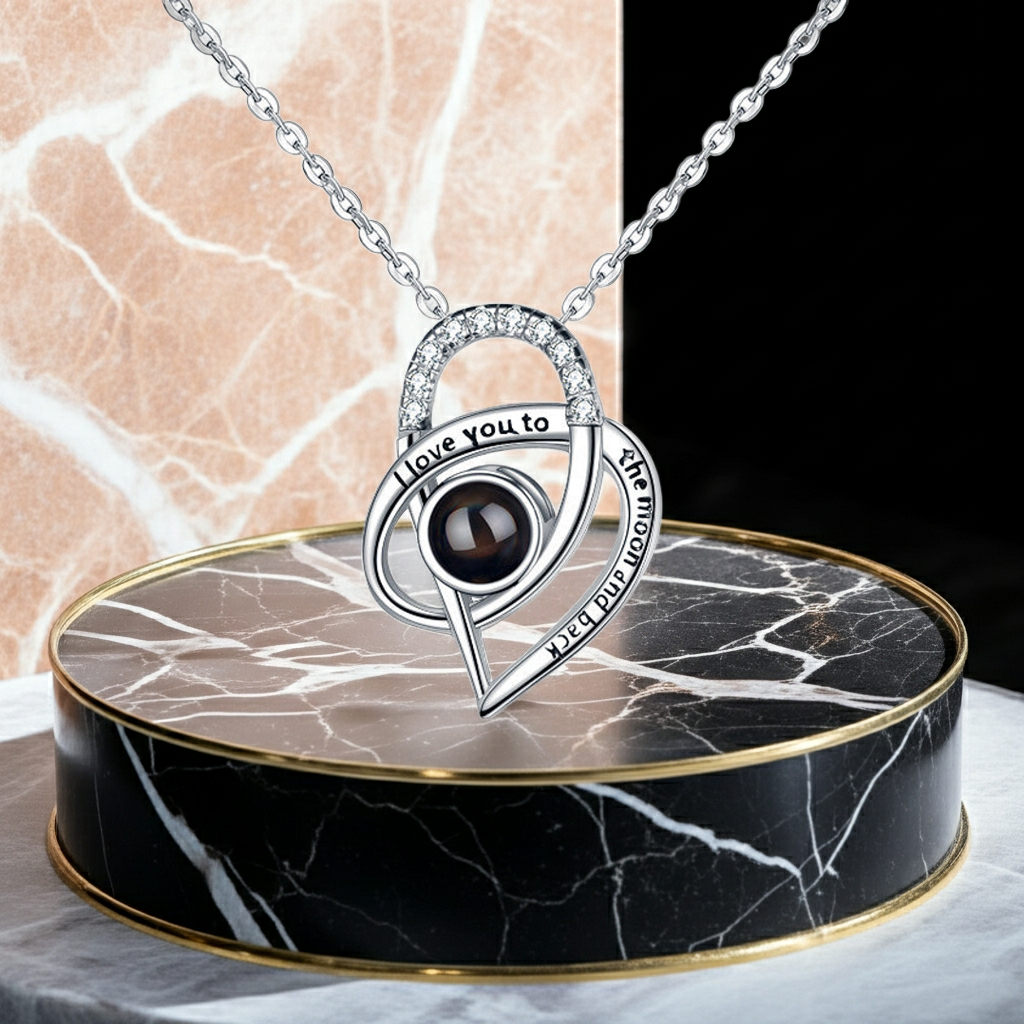 PXS108 - Echoya™ Eternal Love Photo Projection Necklace – S925 Silver