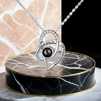 PXS108 - Echoya™ Eternal Love Photo Projection Necklace – S925 Silver