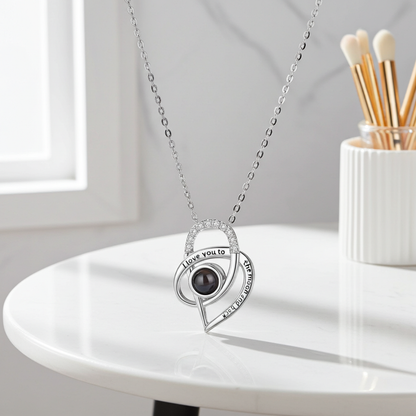 PXS108 - Echoya™ Eternal Love Photo Projection Necklace – S925 Silver