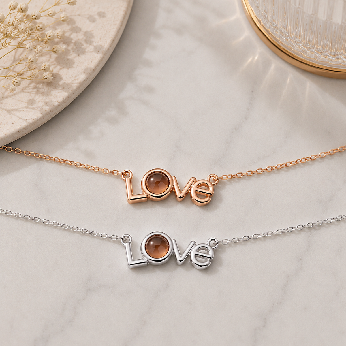 Personalised Love Photo Projection Necklace
