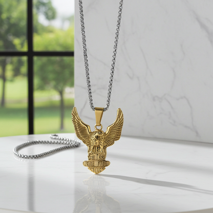 GP04 - Eagle "Ride Free" Pendant Necklace – Unleash the Spirit of Freedom