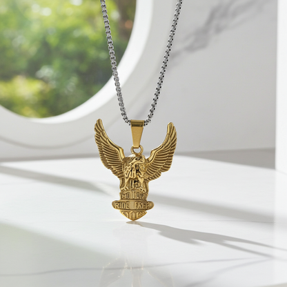 GP04 - Eagle "Ride Free" Pendant Necklace – Unleash the Spirit of Freedom