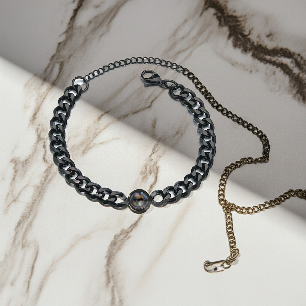 PS02 - Personalized Photo Projection Chain Bracelet