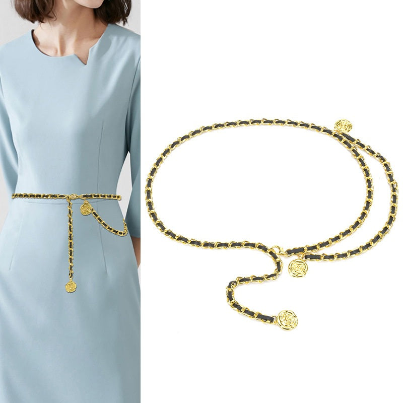 BC48 - Echoya – Golden Rose Chain Belt