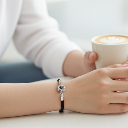 PS25 - Personalized Photo Projection Compass Bracelet