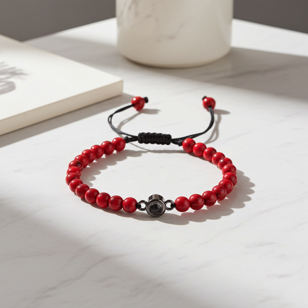 PS07 - Photo Projection Gemstone Bracelet – A Memory Woven Into Every Bead
