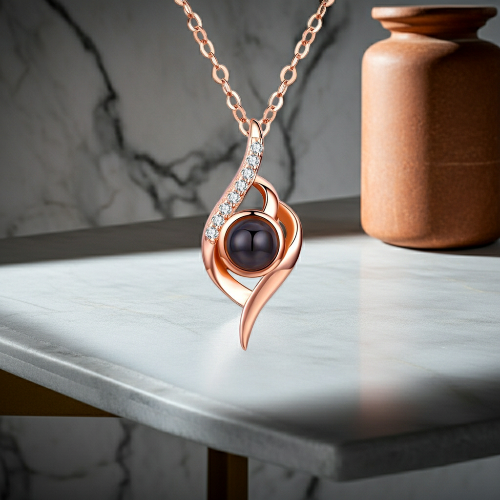 PX34 - Eternal Flame Photo Projection Necklace