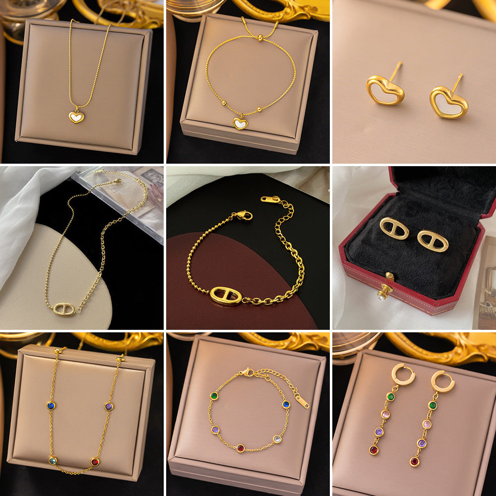CC05 ✨ Elegant Gold-Plated Jewelry Collection – Timeless Everyday Luxury (Necklaces · Bracelets · Earrings)