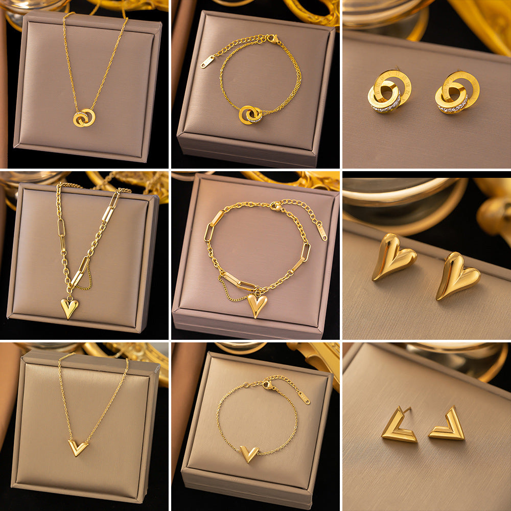 CC05 ✨ Elegant Gold-Plated Jewelry Collection – Timeless Everyday Luxury (Necklaces · Bracelets · Earrings)