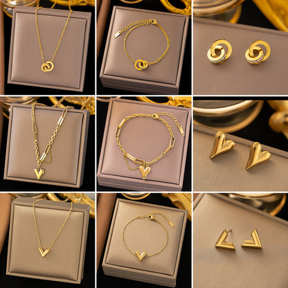 CC05 ✨ Elegant Gold-Plated Jewelry Collection – Timeless Everyday Luxury (Necklaces · Bracelets · Earrings)