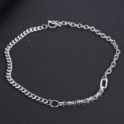 CC12 Bold Mixed Chain Stainless Steel Necklace