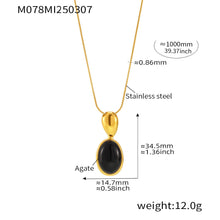 CC14 - Oval Tiger’s Eye & Agate Pendant Necklace