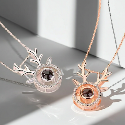 PX29 - Reindeer Antler Photo Projection Necklace – Keep a Memory Close to the Heart