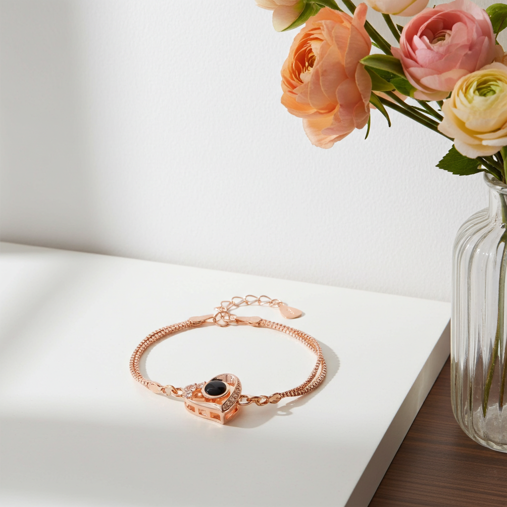 PS29 - Personalized Heart Photo Projection Bracelet