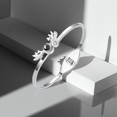 PS58 - Adjustable Photo Projection Bangle Bracelet
