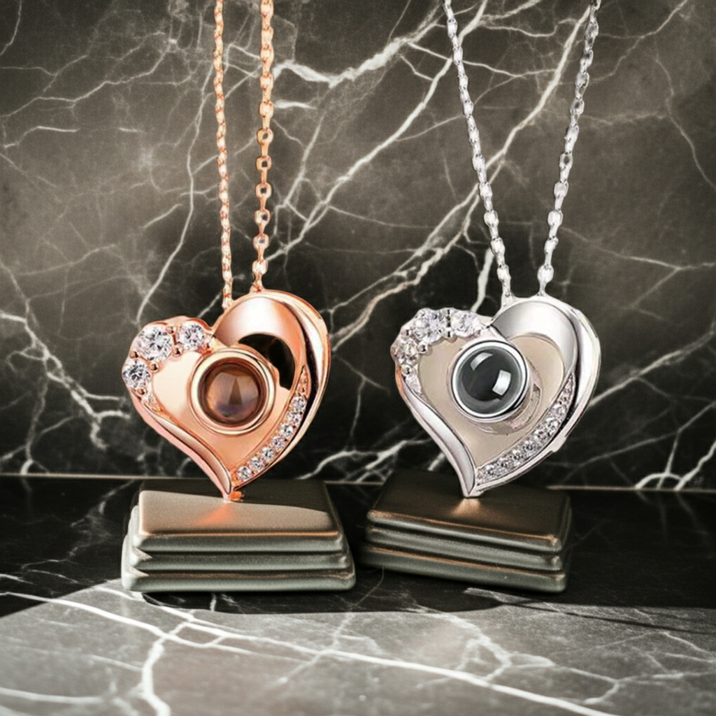 PXS113 - Eternal Heart Photo Projection Necklace