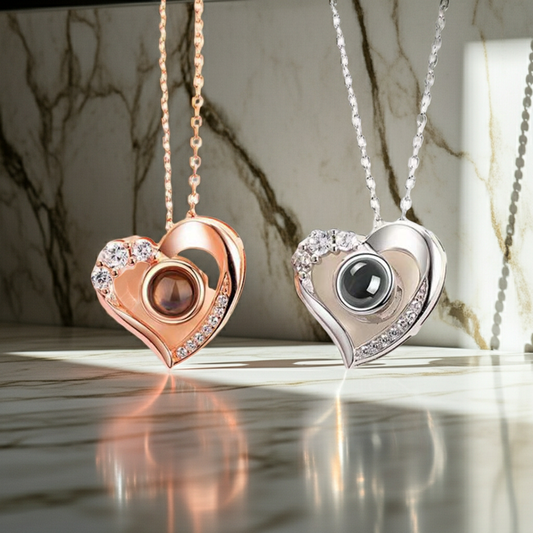 PXS113 - Eternal Heart Photo Projection Necklace