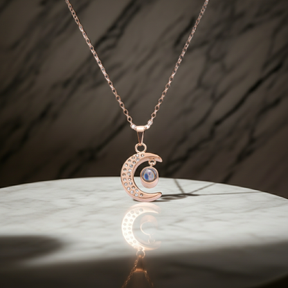 PX05 - Custom Moon Projection Necklace – Rose Gold, Silver, Gold