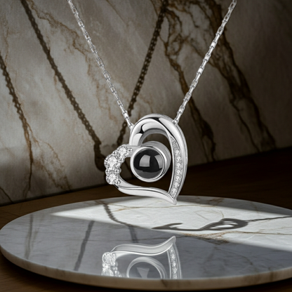 PXS113 - Eternal Heart Photo Projection Necklace