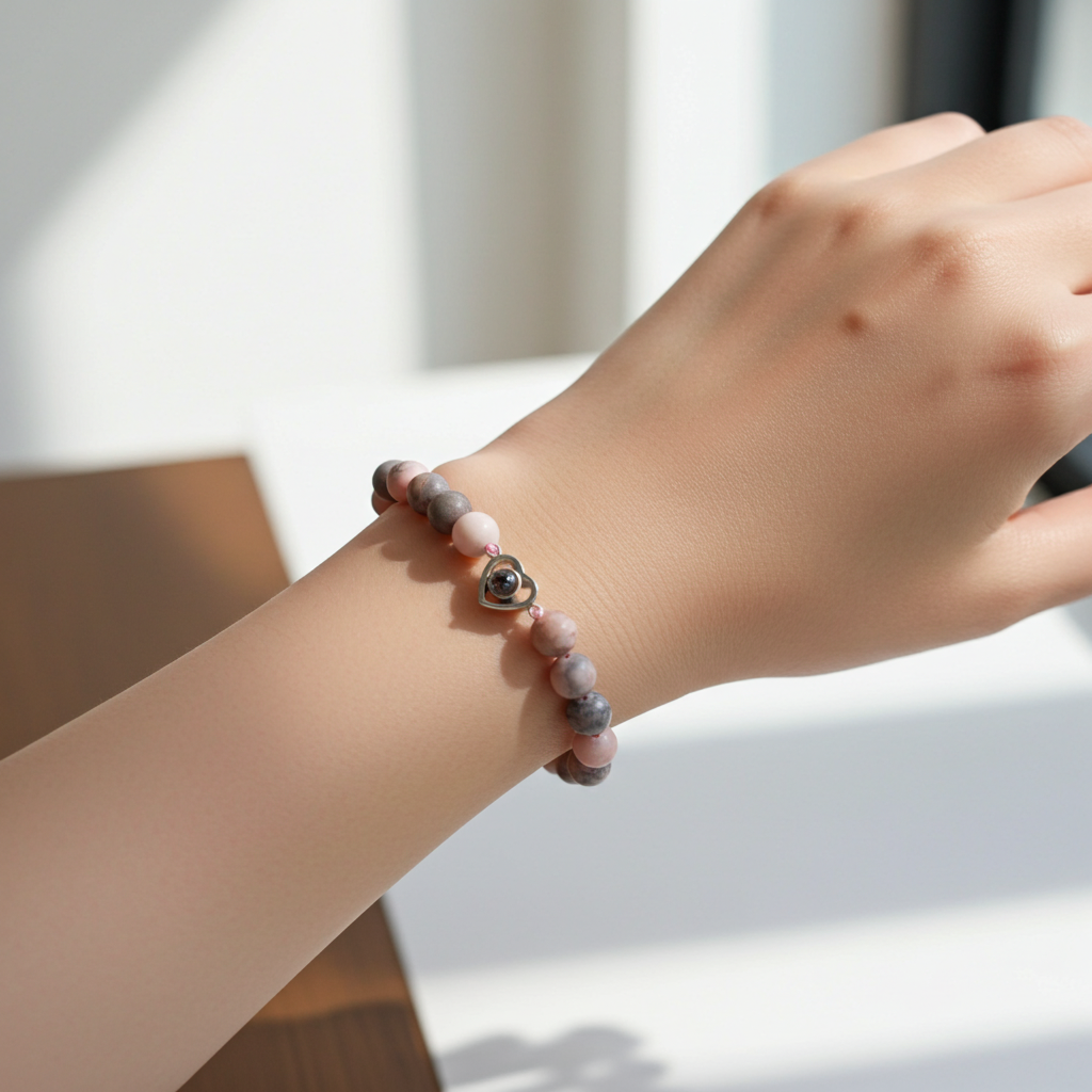 PS07 - Photo Projection Gemstone Bracelet – A Memory Woven Into Every Bead