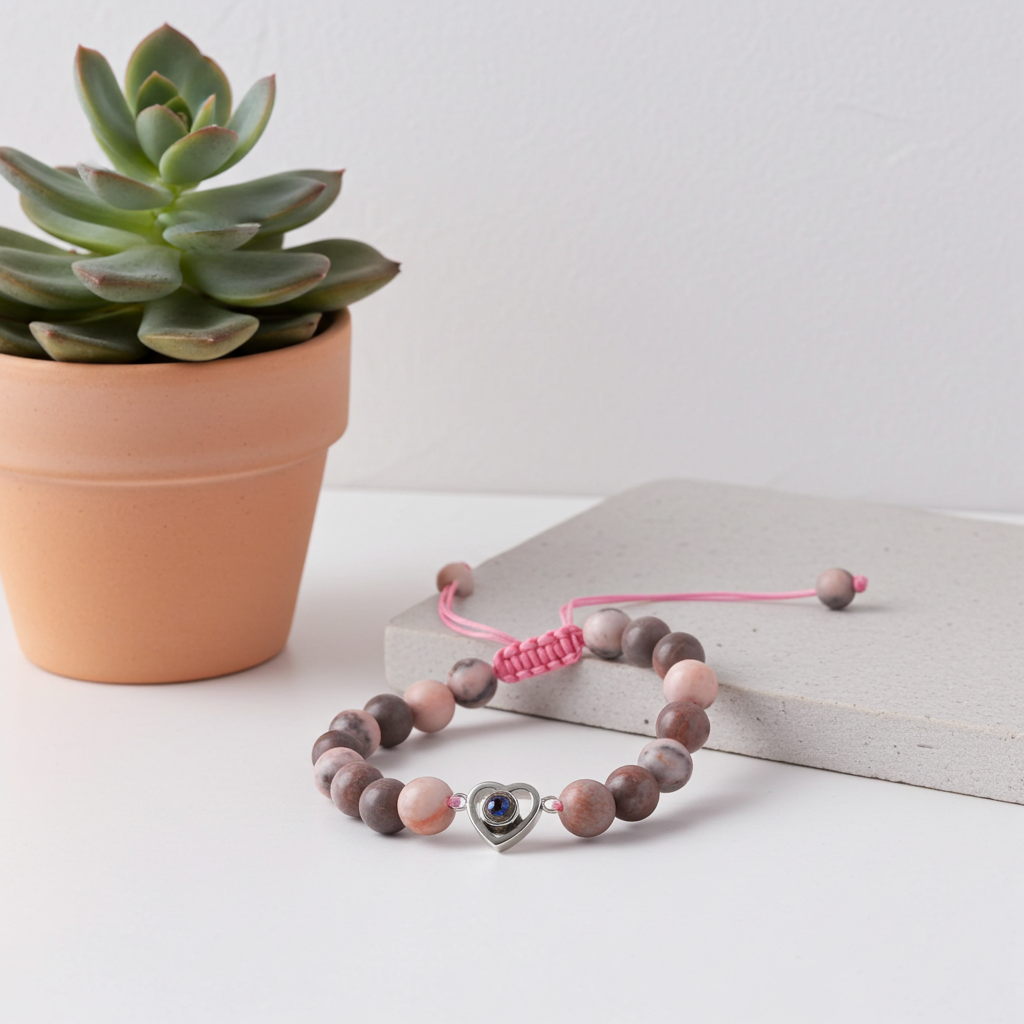 PS07 - Photo Projection Gemstone Bracelet – A Memory Woven Into Every Bead