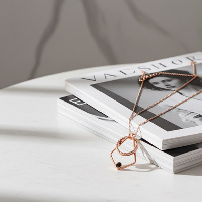 PX70 - Geometric Promise Photo Projection Necklace