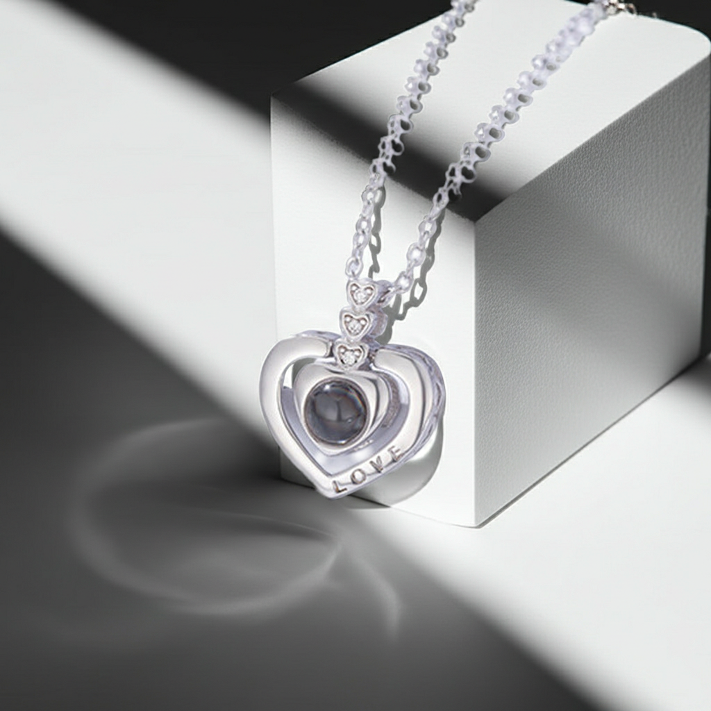 PXS115 - Personalized Heart Photo Projection Necklace