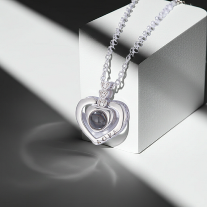 PXS115 - Personalized Heart Photo Projection Necklace