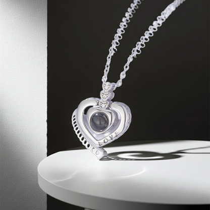 PXS115 - Personalized Heart Photo Projection Necklace