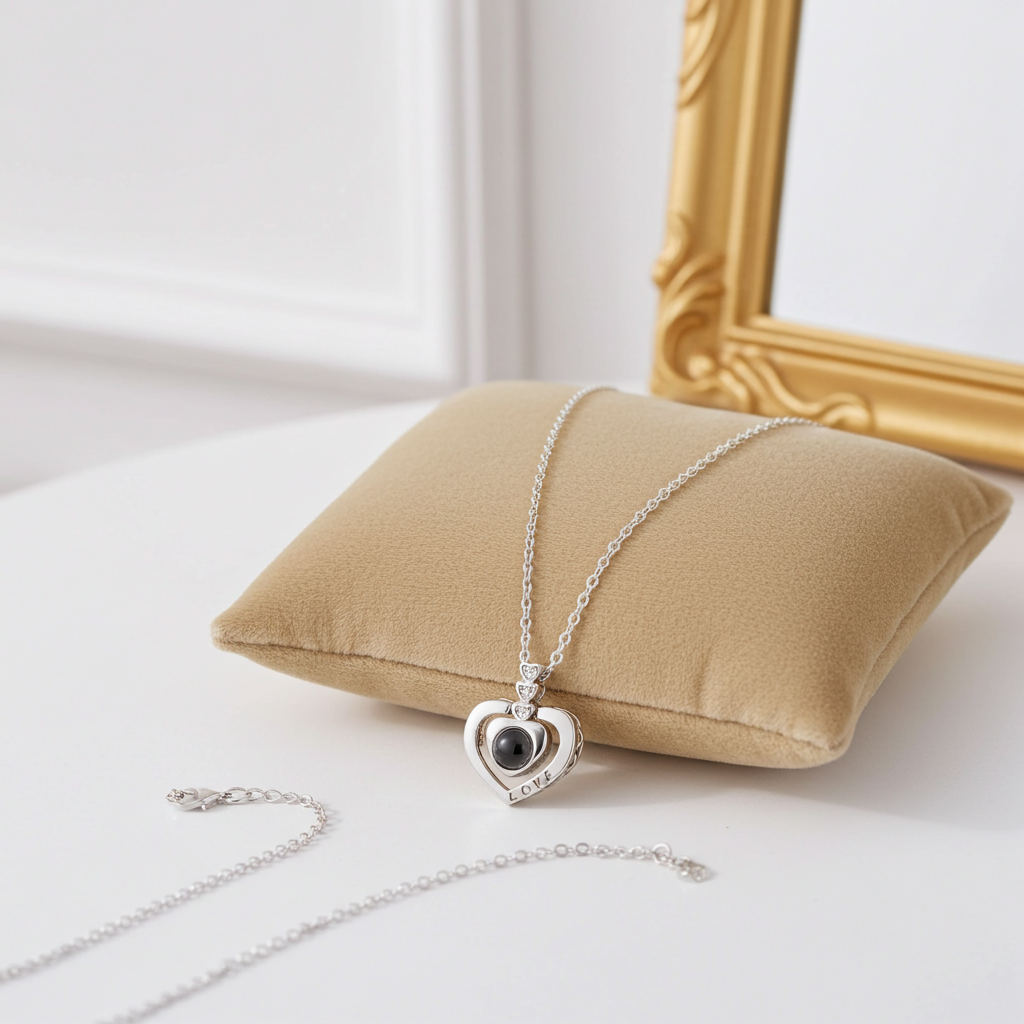 PXS115 - Personalized Heart Photo Projection Necklace