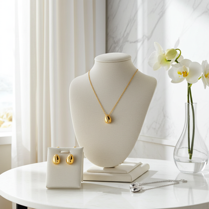 GP26 - Teardrop Sparkle Jewelry Set – Bracelet, Necklace & Earrings