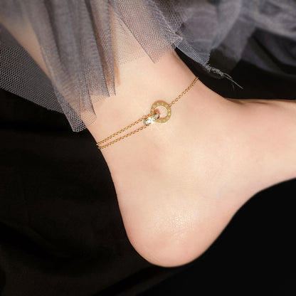 FC01 🌟 Delicate Gold Anklet Collection – Symbols of Love, Luck & Grace