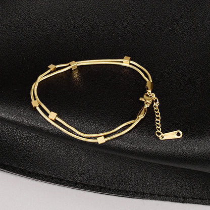 FC01 🌟 Delicate Gold Anklet Collection – Symbols of Love, Luck & Grace