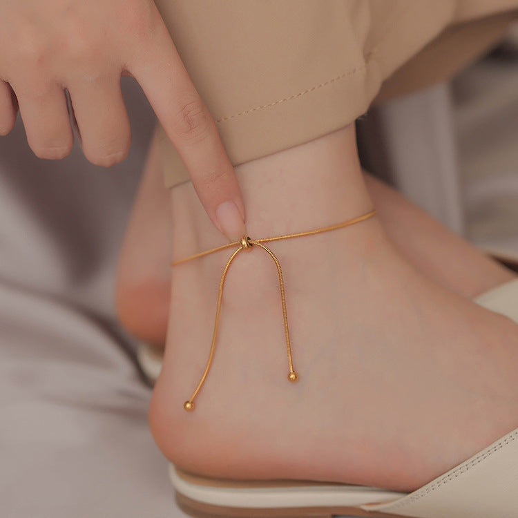 FC01 🌟 Delicate Gold Anklet Collection – Symbols of Love, Luck & Grace