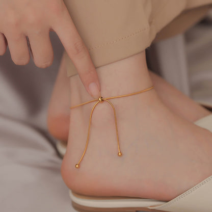 FC01 🌟 Delicate Gold Anklet Collection – Symbols of Love, Luck & Grace