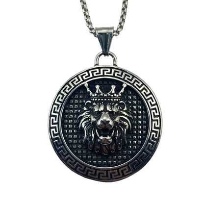 GP03 Lion King Medallion Pendant Necklace – Strength, Royalty &amp; Bold Style