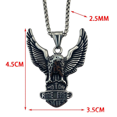 GP04 - Eagle "Ride Free" Pendant Necklace – Unleash the Spirit of Freedom
