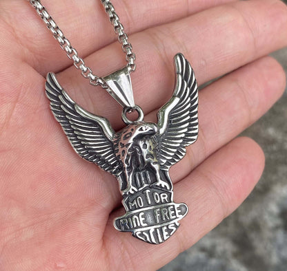 GP04 🦅 Eagle "Ride Free" Pendant Necklace – Unleash the Spirit of Freedom