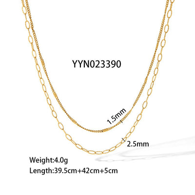 GP14 - Layered Gold Chain Necklace Collection (4 Styles) – Effortless Chic for Every Day