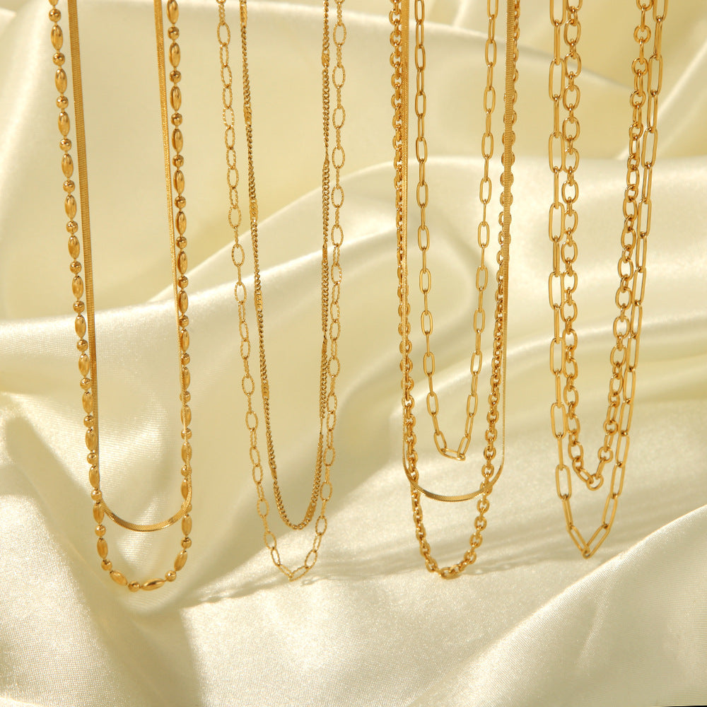 GP14 🌟 Layered Gold Chain Necklace Collection (4 Styles) – Effortless Chic for Every Day