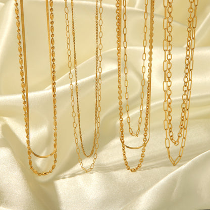 GP14 🌟 Layered Gold Chain Necklace Collection (4 Styles) – Effortless Chic for Every Day
