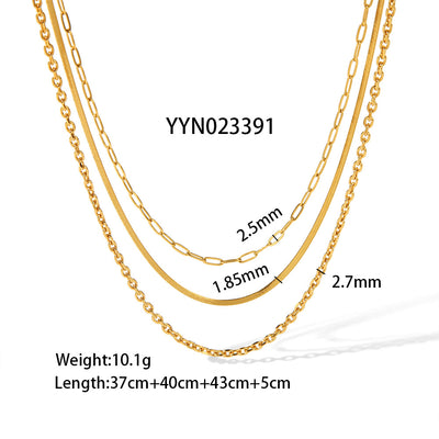 GP14 - Layered Gold Chain Necklace Collection (4 Styles) – Effortless Chic for Every Day