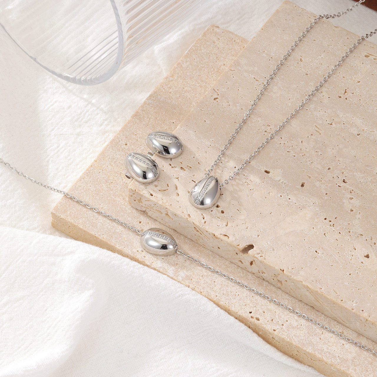 GP26 Teardrop Sparkle Jewelry Set – Bracelet, Necklace & Earrings