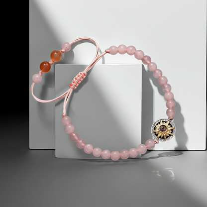 PS06 - Personalized Sun Photo Projection Beaded Bracelet