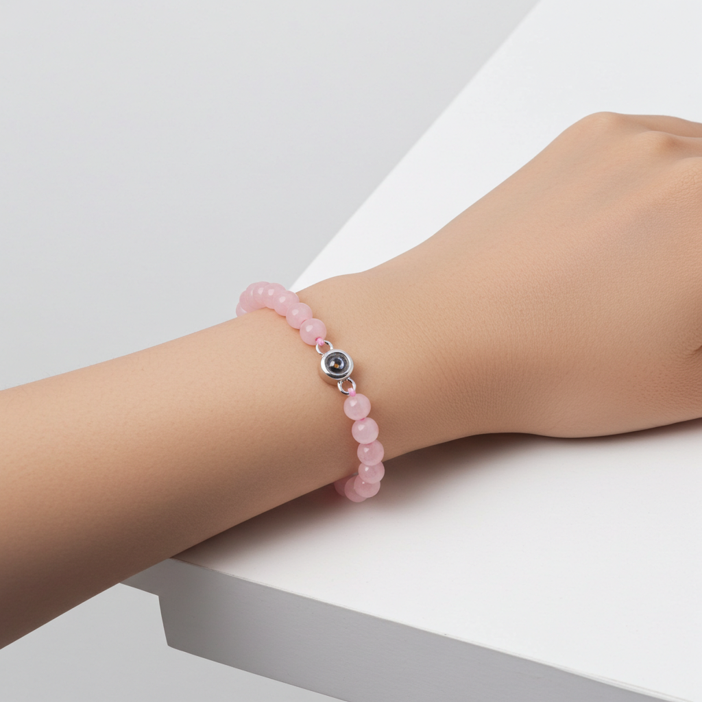 PS07 - Photo Projection Gemstone Bracelet – A Memory Woven Into Every Bead